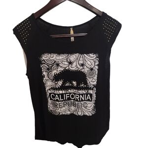 Studded California Republic Bear Tee